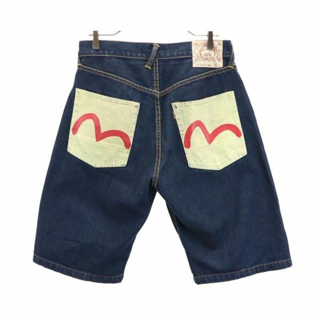 エヴィス デニムショートパンツ w33 EVISU ボタンフライ メンズ