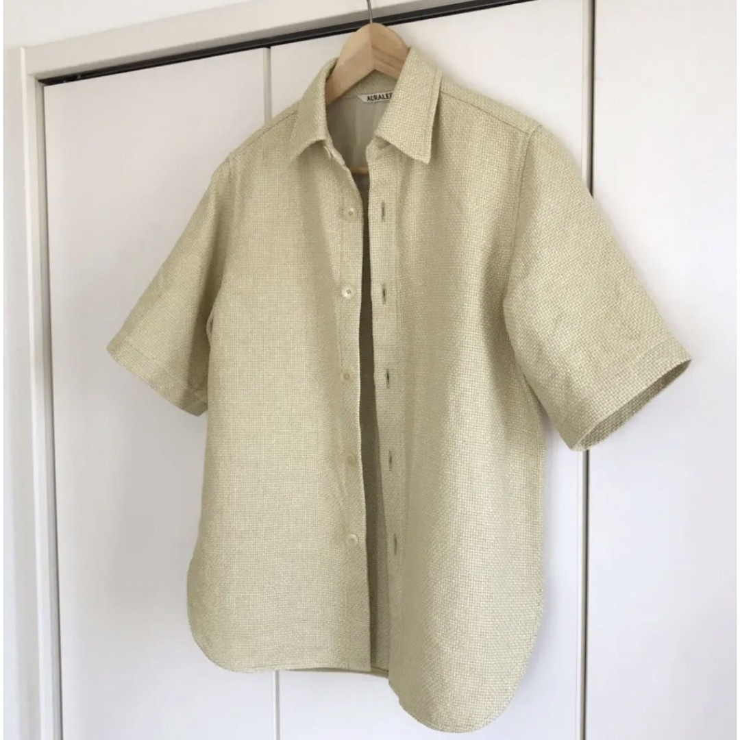 AURALEE WASHI BASKET HALF SLEEVED SHIRTS