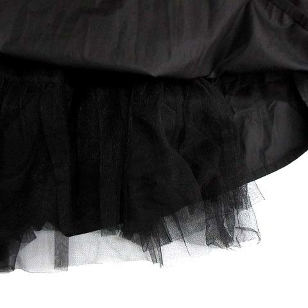 SLOBE IENA(スローブイエナ)のスローブ イエナ チュール ボリューム フレア スカート ウエストゴム ブラック レディースのスカート(ひざ丈スカート)の商品写真