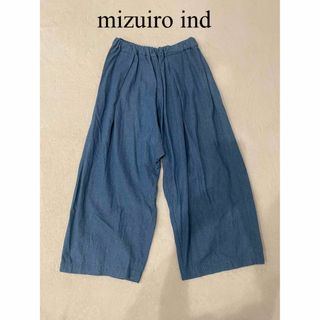 ミズイロインド(mizuiro ind)のミズイロインド　デニムワイドパンツ(デニム/ジーンズ)