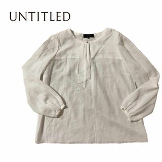 アンタイトル(UNTITLED)のUNTITLED アンタイトル　大きいサイズ　ブラウス　白　ホワイト　長袖　4(シャツ/ブラウス(長袖/七分))