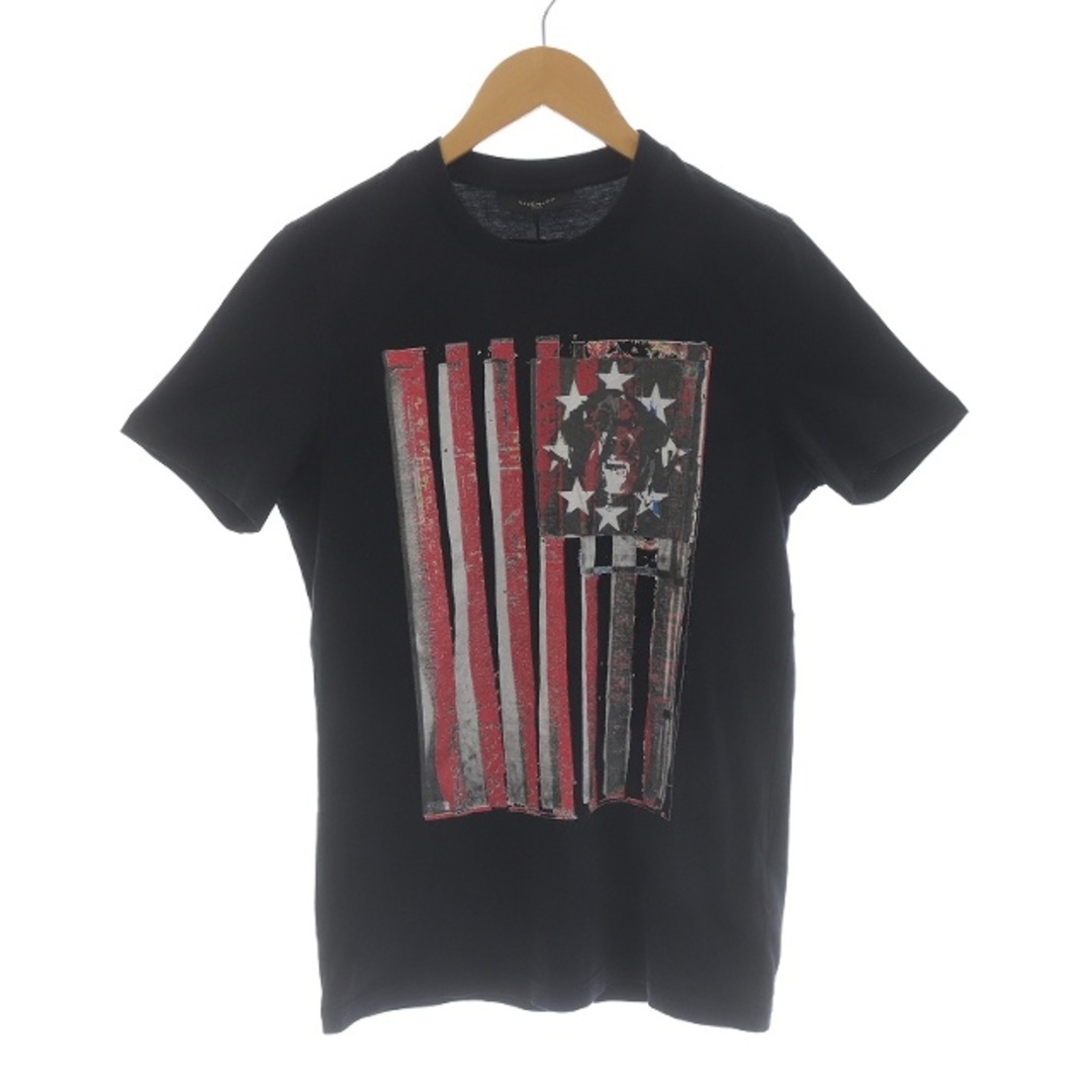 GIVENCHY Tシャツ 半袖 星条旗 XXS 黒 マルチカラー ■GY08