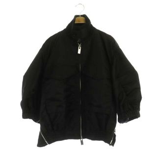 サカイ(sacai)のサカイ デザインスリーブボンバージャケット 七分袖 ショート 総裏地 1 黒(その他)