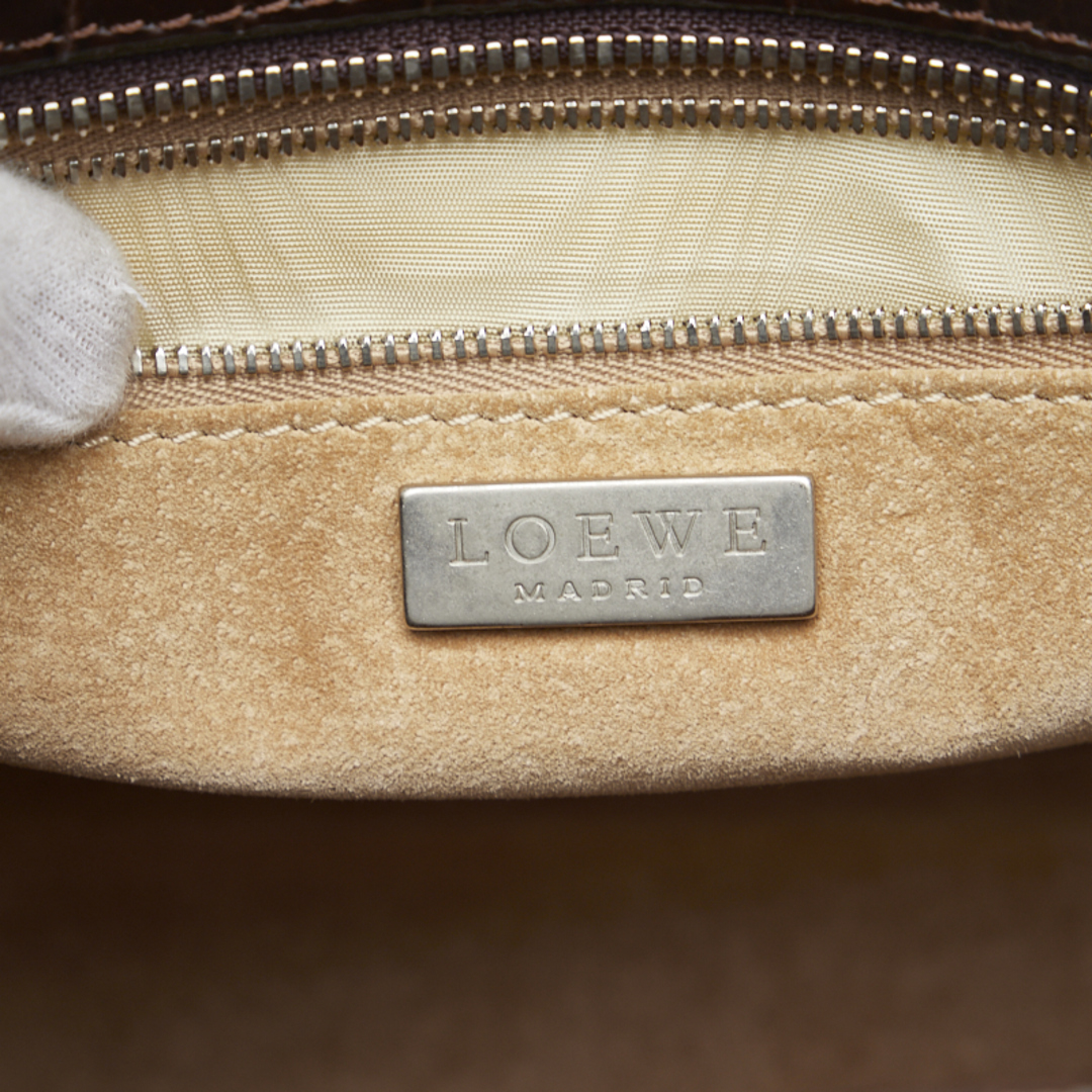 LOEWE(ロエベ)のロエベ クロコ 型押し ハンドバッグ レザー レディース LOEWE 【219-03902】 レディースのバッグ(ハンドバッグ)の商品写真