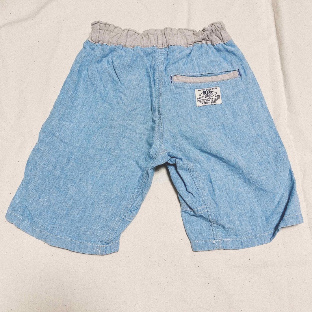 F.O.KIDS(エフオーキッズ)の【F.O.kids】爽やかブルー　綿麻ハーフパンツ キッズ/ベビー/マタニティのキッズ服男の子用(90cm~)(パンツ/スパッツ)の商品写真