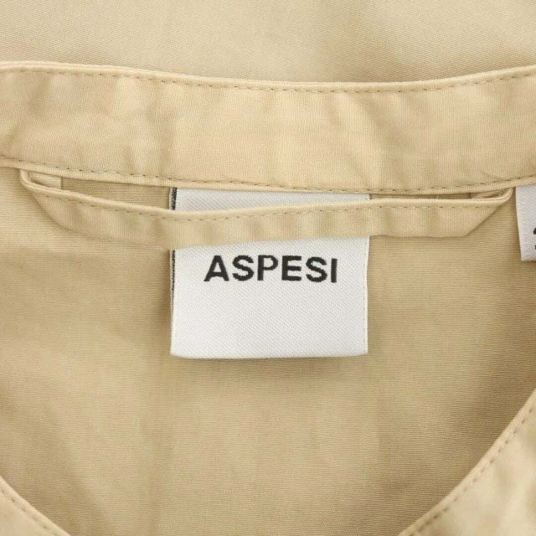 ASPESI　アスペジ ノーカラーシャツワンピース ブラック