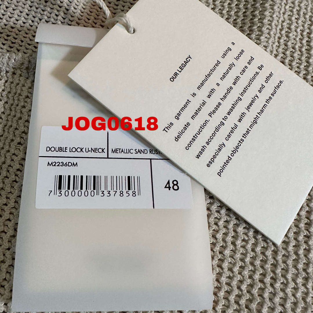 独特の上品 深水光太着用 our legacy DOUBLE LOCK U-NECK 46 i9tmg.com.br