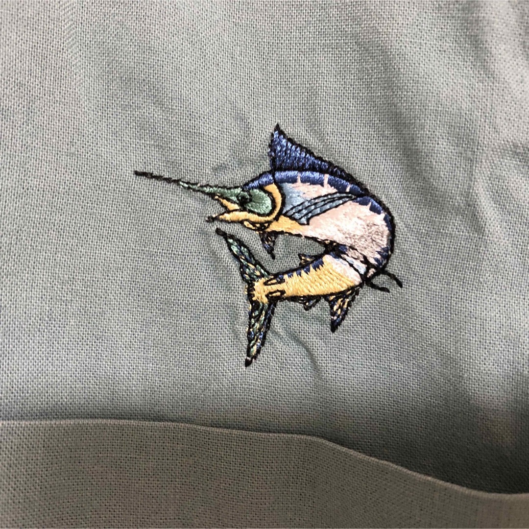 WOOLRICH(ウールリッチ)の【ウールリッチ】半袖シャツ　魚　カジキマグロ　刺繍　ワンポイントロゴ　13 メンズのトップス(シャツ)の商品写真