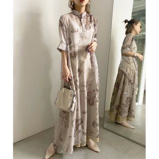 アメリヴィンテージ(Ameri VINTAGE)のameri vintage ISLA PIPING SHEER DRESS(ロングワンピース/マキシワンピース)