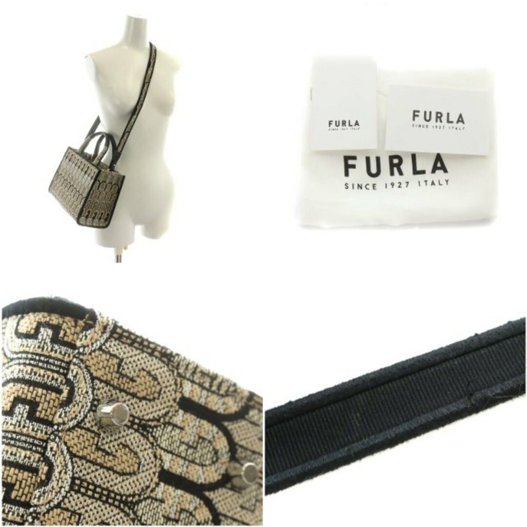 Furla(フルラ)のフルラ オポチュニティ ミニ トートバッグ ハンドバッグ ベージュ 黒 レディースのバッグ(トートバッグ)の商品写真