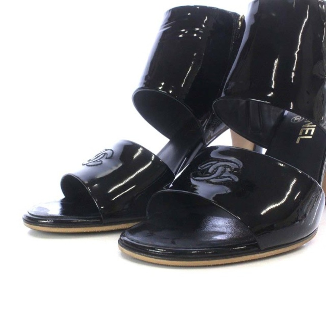 CHANEL(シャネル)のシャネル サンダル ハイヒール ココマーク 37.5 黒 G31506 レディースの靴/シューズ(サンダル)の商品写真