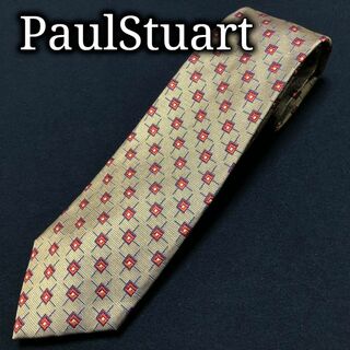 ポールスチュアート(Paul Stuart)のポールスチュアート スクエアデザイン ダークイエロー ネクタイ A102-C03(ネクタイ)