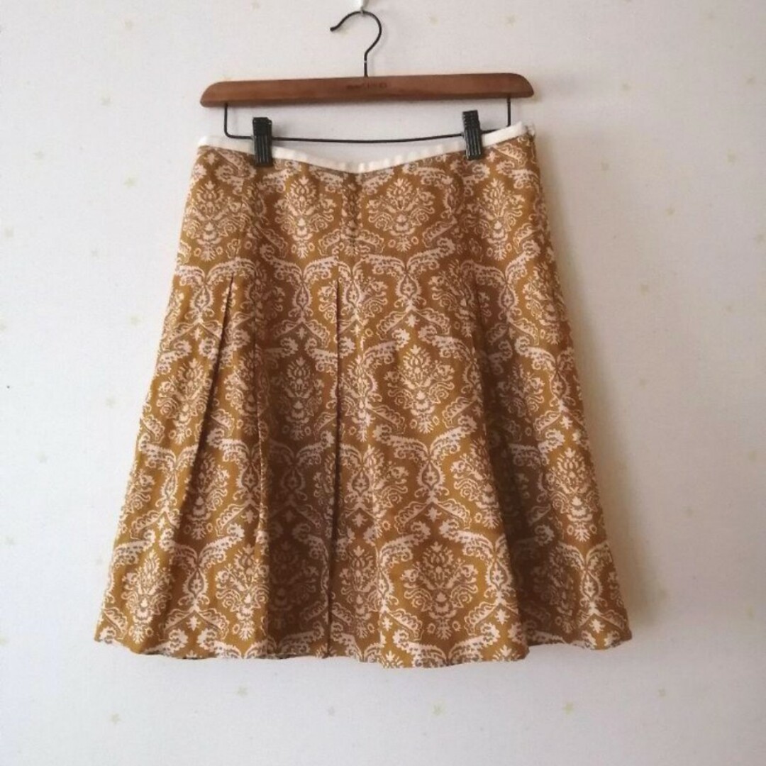 ジェフリー⭐コットンリネンダマスク柄スカート レディースのスカート(ひざ丈スカート)の商品写真