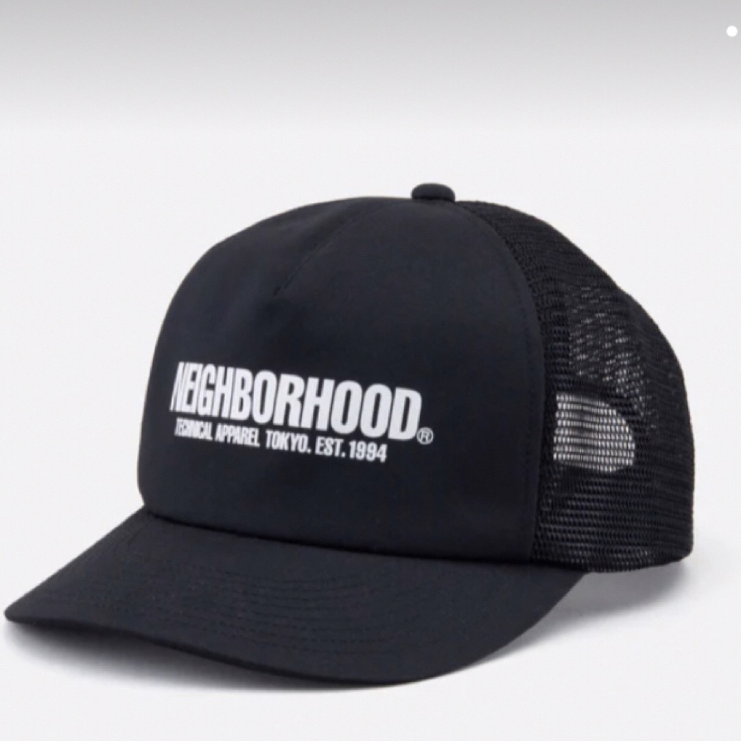 NEIGHBORHOOD - NEIGHBORHOOD LOGO PRINT MESH CAP BLACKの通販 by イワシ4673's