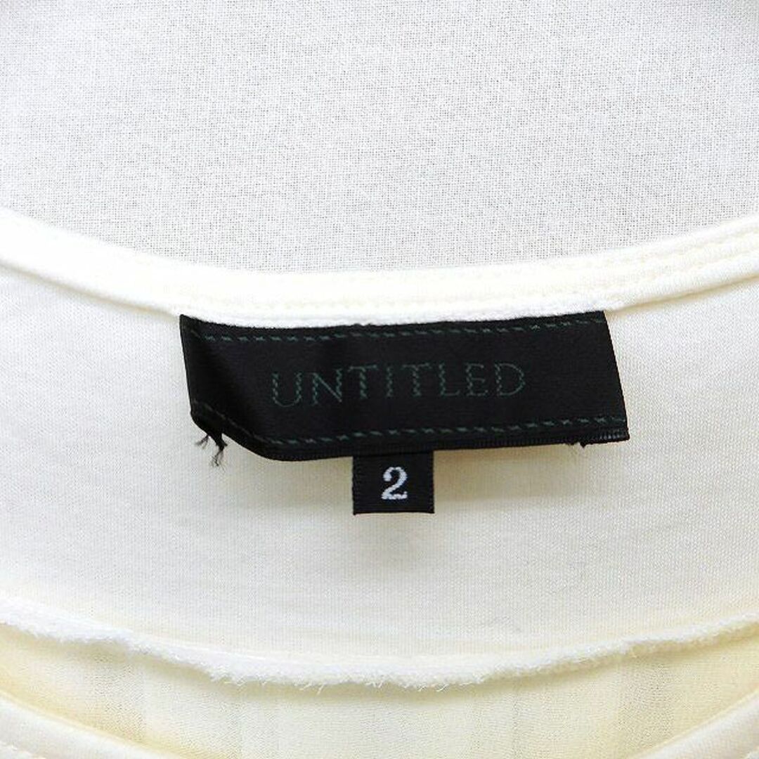 UNTITLED(アンタイトル)のアンタイトル UNTITLED カットソー Tシャツ チュニック 切替シフォン レディースのトップス(カットソー(半袖/袖なし))の商品写真