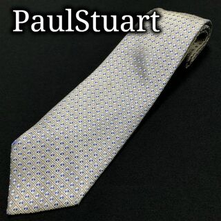 ポールスチュアート(Paul Stuart)のポールスチュアート ドットチェック グレー ネクタイ A102-C09(ネクタイ)