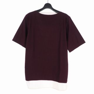 マルニ(Marni)のマルニ MARNI 切替 Tシャツ 半袖 カットソー 46 ボルドー ホワイト(Tシャツ/カットソー(半袖/袖なし))