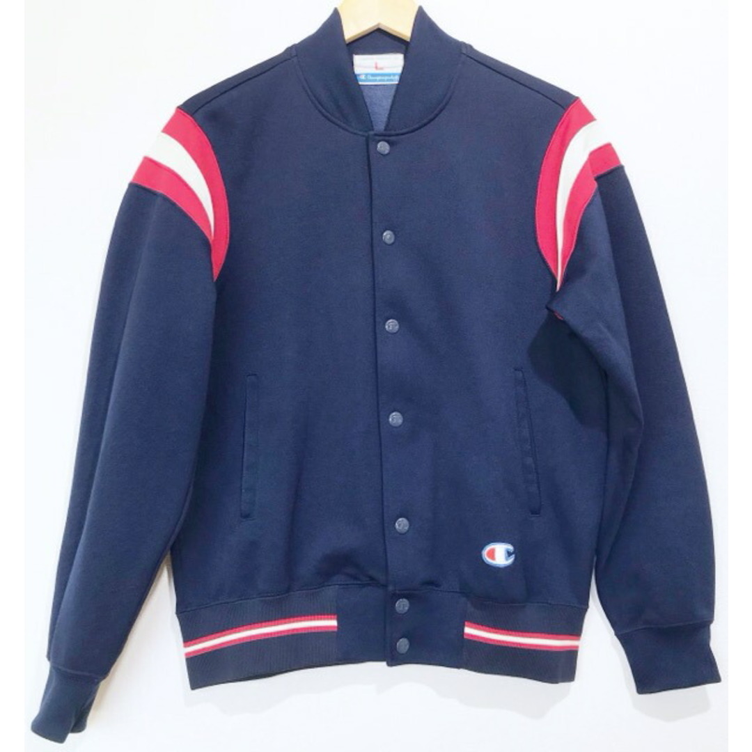 ★美品‼️80s USA製 champion スナップカーディガン ネイビー L