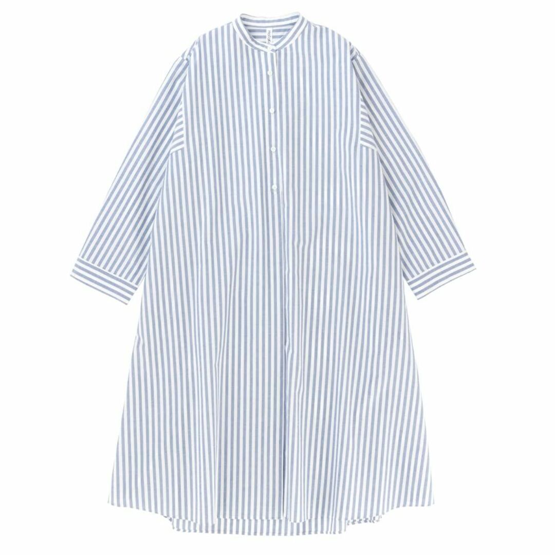 【色: ブルーST】HaTaKaKe organic cottonシャツワンピー