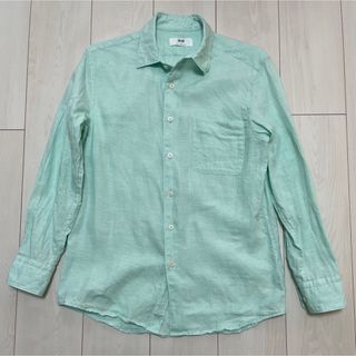 ユニクロ(UNIQLO)のUNIQLO プレミアムリネンシャツ　人気のライトグリーン(シャツ)