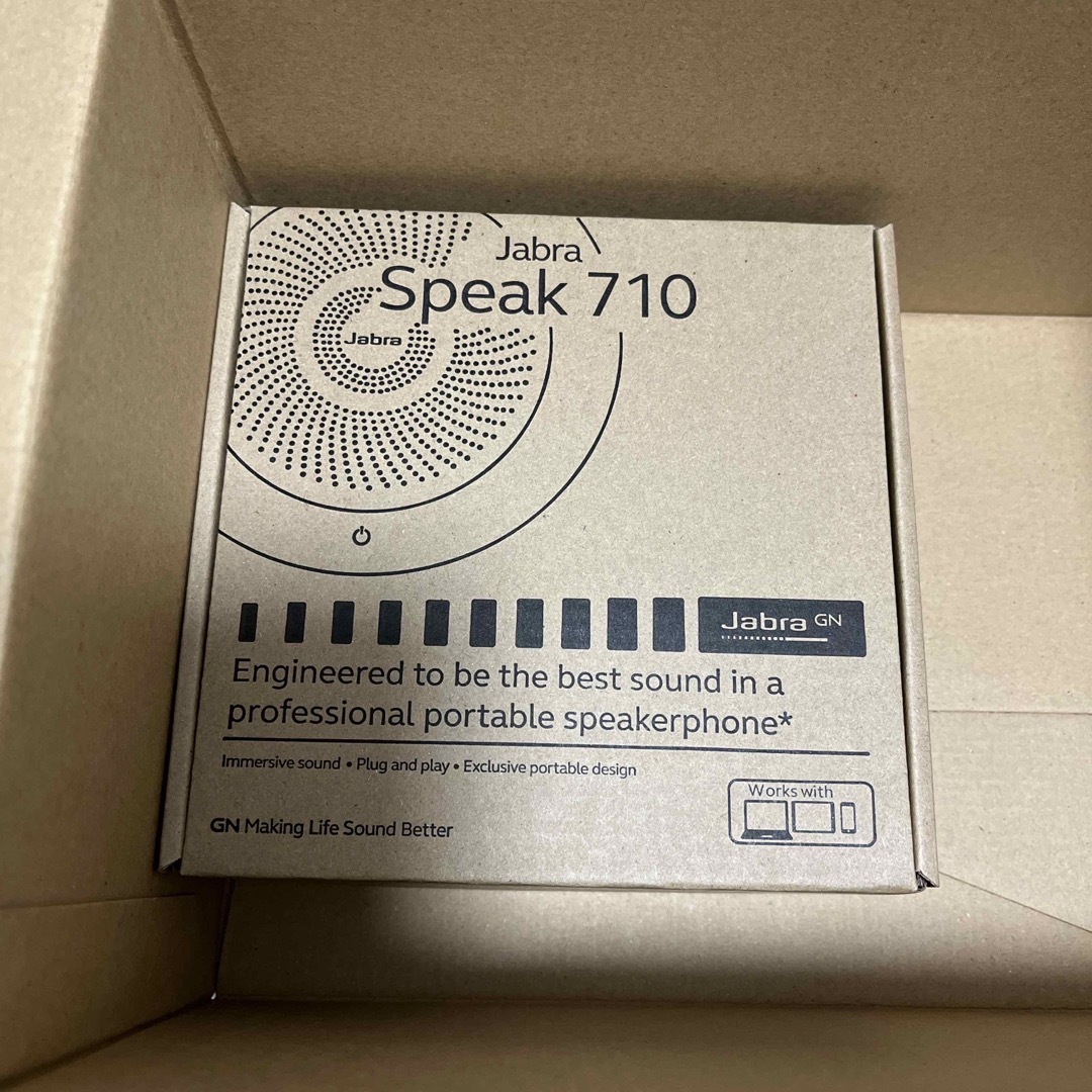 Jabra Speak710+MS ポータブルスピーカーフォン 7710-309 スピーカー