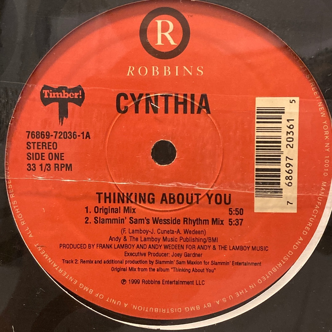 Cynthia – Thinking About You 未開封シールド 楽器のDJ機器(その他)の商品写真