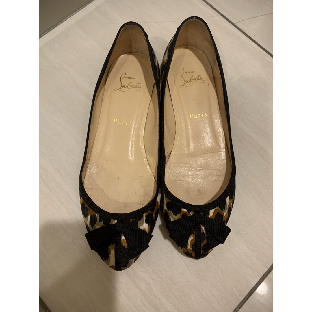 Christian Loubtin バレエシューズ レオパード 美品 7 1/2-