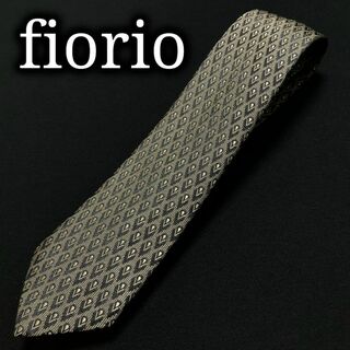 フィオリオ(FIORIO)のフィオリオ 小紋 グレー ネクタイ ナロータイ A102-D07(ネクタイ)