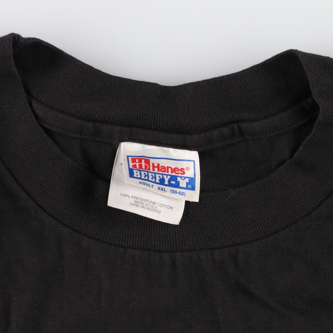 90年代 ヘインズ Hanes BEEFY-T 青タグ バックプリント プリントTシャツ USA製 メンズXXL ヴィンテージ /eaa340868