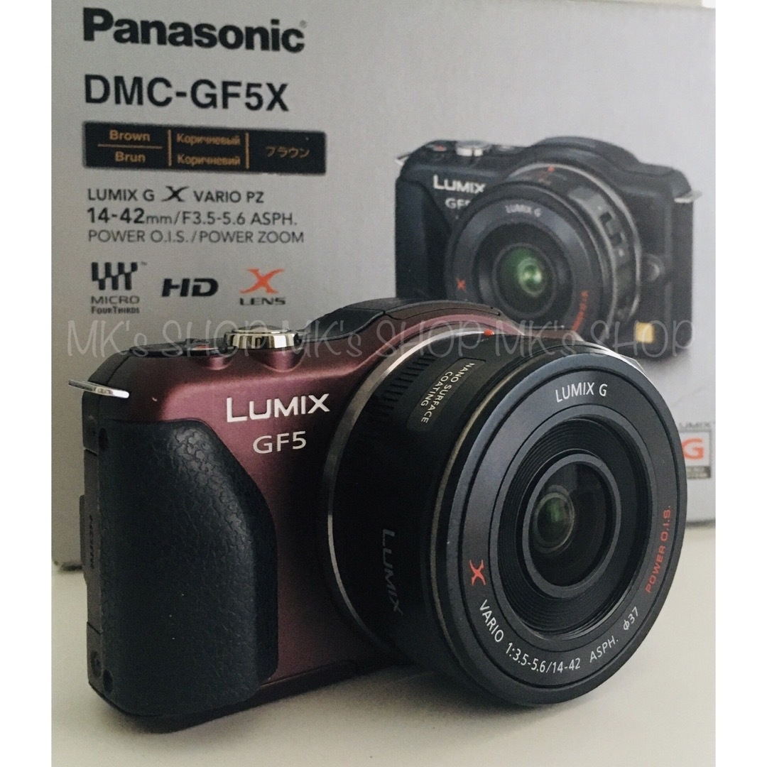 【美品】ミラーレス一眼 LUMIX DMC-GF5X ブラウン　おまけ付き