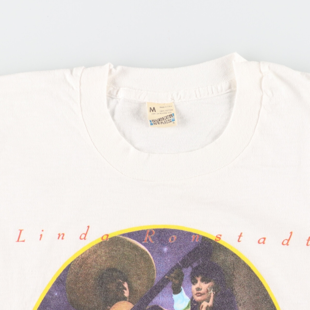 80年代 スクリーンスターズ SCREEN STARS Linda Ronstadt リンダ ロンシュタット バンドTシャツ バンT USA製 メンズS ヴィンテージ /eaa350690