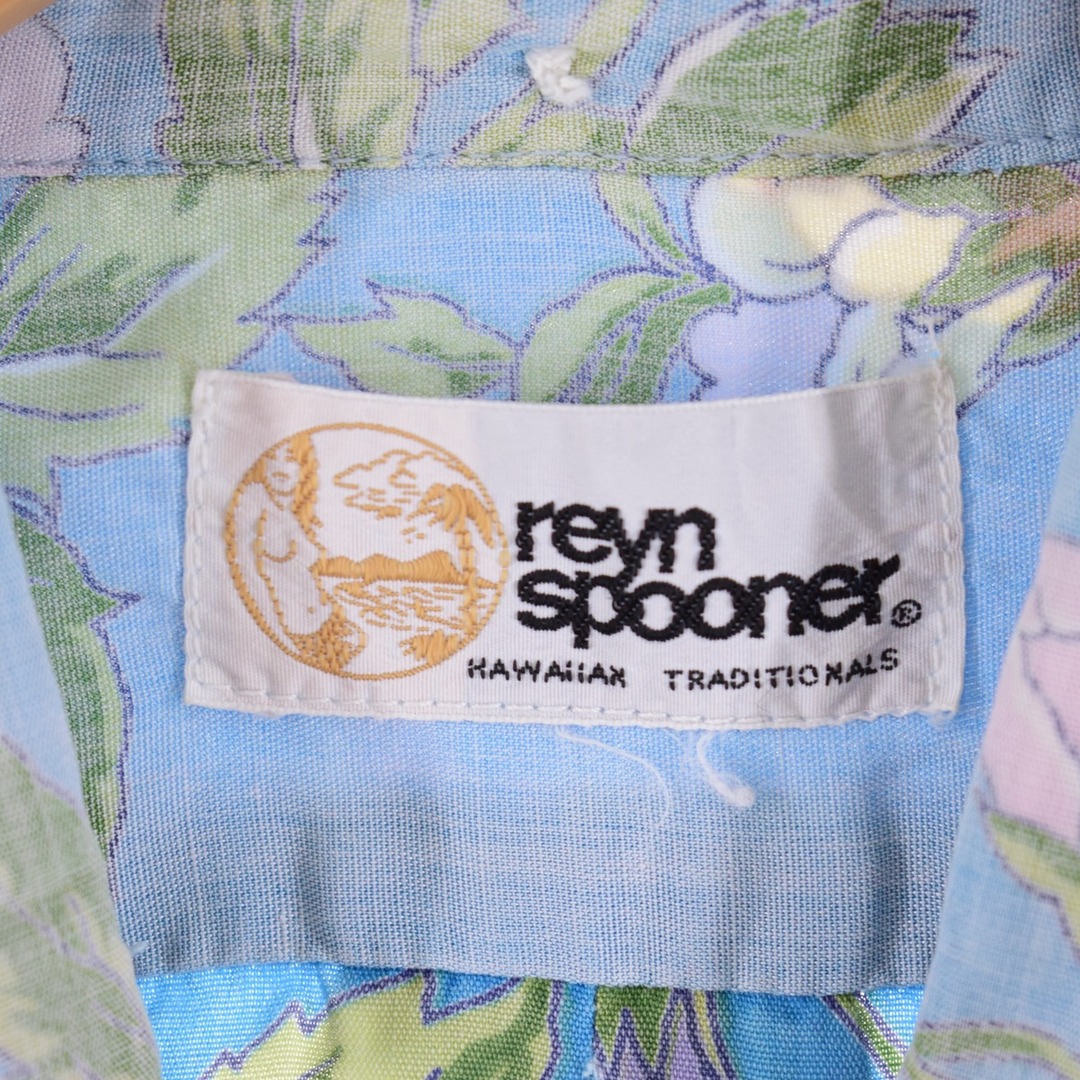 Reyn Spooner(レインスプーナー)の古着 80年代 レインスプーナー REYNSPOONER 金タグ ヌードタグ 総柄 花柄 プルオーバー ボタンダウン ハワイアンアロハシャツ メンズL ヴィンテージ /eaa350858 メンズのトップス(シャツ)の商品写真