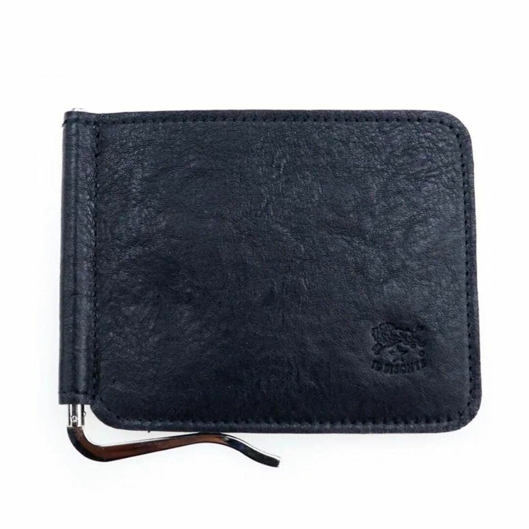 イルビゾンテ マネークリップ 二つ折り 財布 カードケース レザー 本革 黒色 5