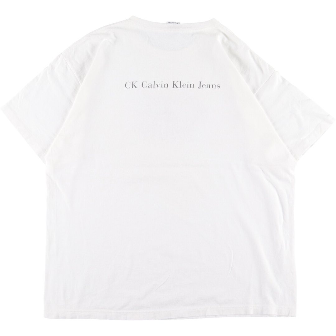 Calvin Klein(カルバンクライン)の古着 90年代 カルバンクライン Calvin klein JEANS 半袖 プリントTシャツ USA製 メンズXL ヴィンテージ /eaa340809 メンズのトップス(Tシャツ/カットソー(半袖/袖なし))の商品写真