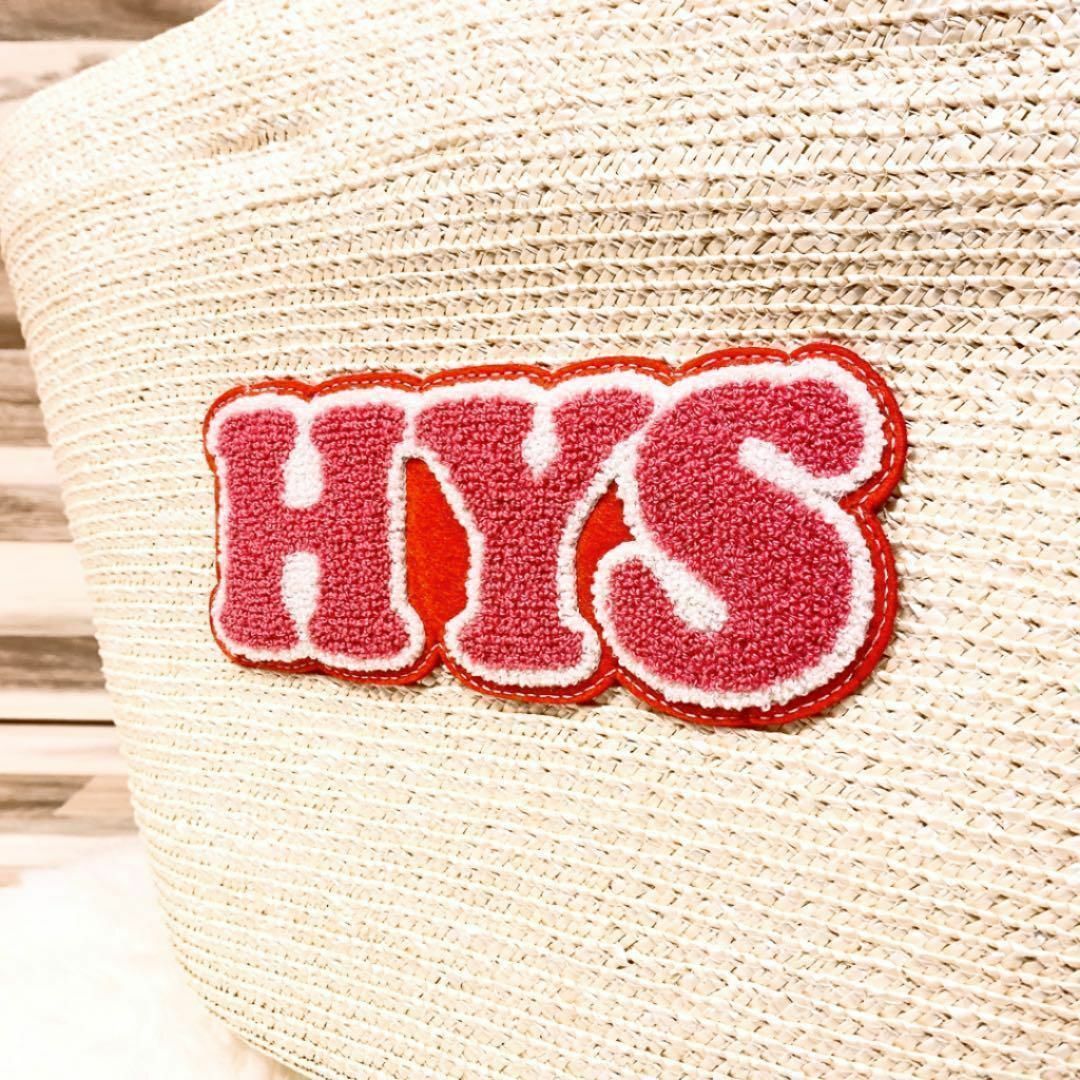 美品【ヒステリックグラマー】HYS PATCHブレード ストロー春夏トートバッグ