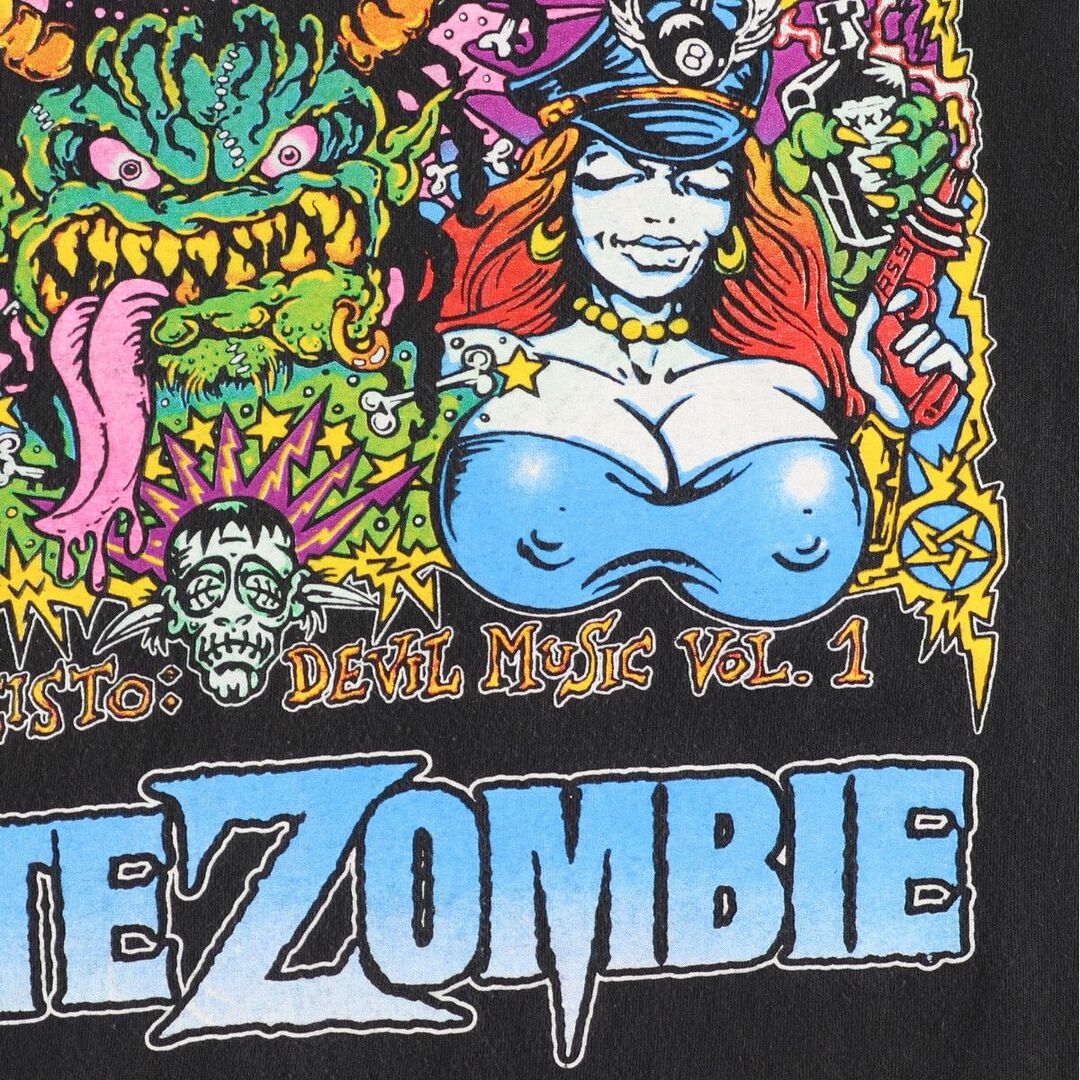 古着 90年代 GEM WHITE ZOMBIE ホワイトゾンビ WORLD TOUR 1993 両面プリント バンドTシャツ バンT USA製  メンズXL ヴィンテージ /evb002107