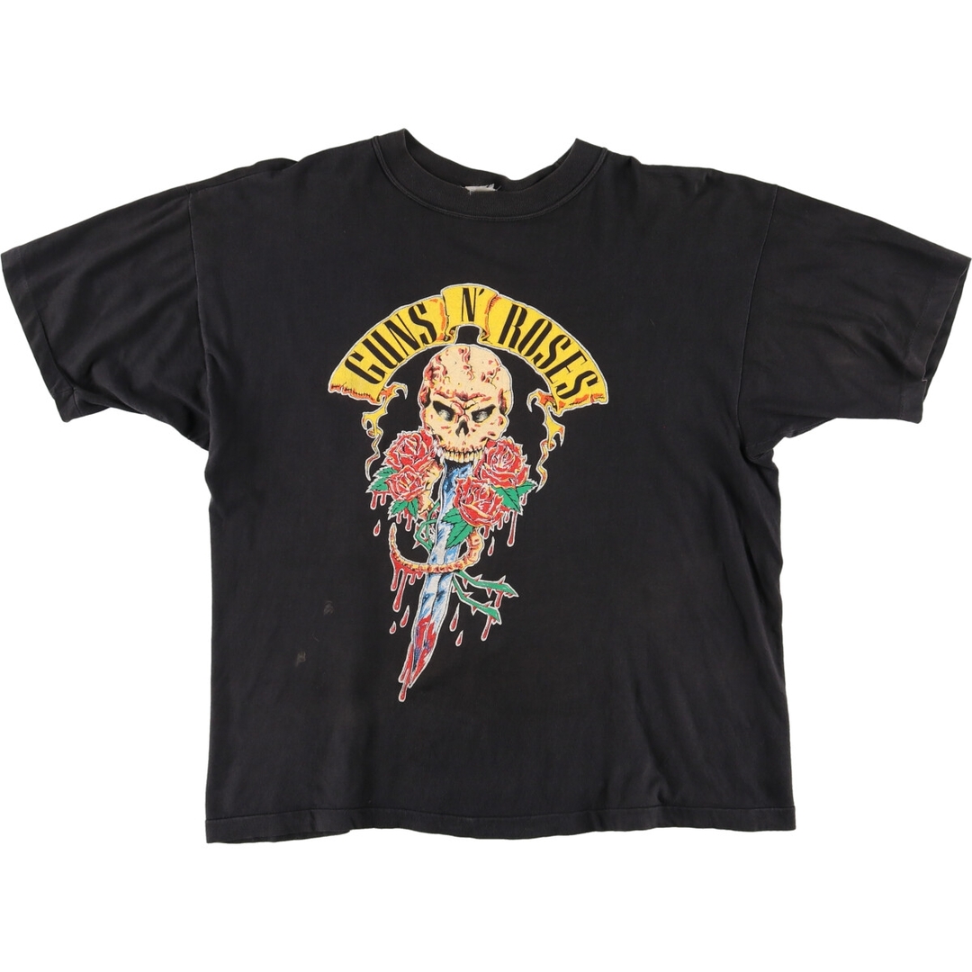 57cm袖丈80~90年代 GUNS N' ROSES ガンズアンドローゼズ バンドTシャツ バンT メンズL ヴィンテージ /evb002109