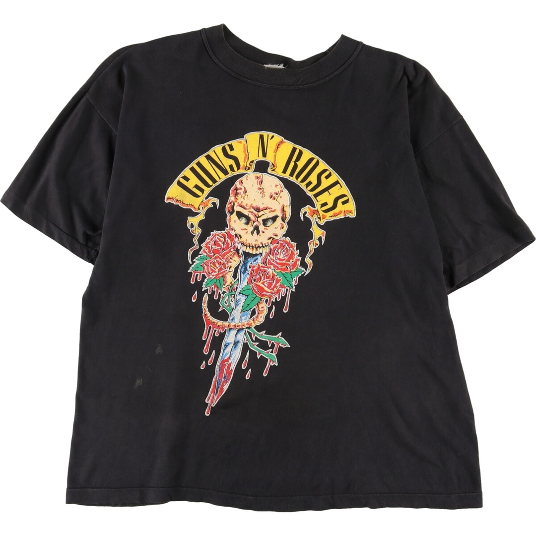 80~90年代 GUNS N' ROSES ガンズアンドローゼズ バンドTシャツ バンT メンズL ヴィンテージ /evb002109不明年代