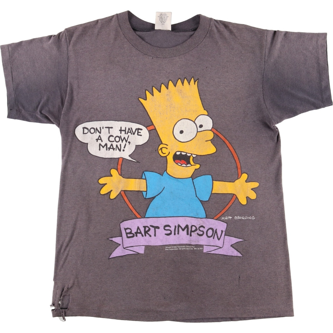 90年代 SSI THE SIMPSONS シンプソンズ バート キャラクタープリントTシャツ USA製 メンズL ヴィンテージ /evb002124