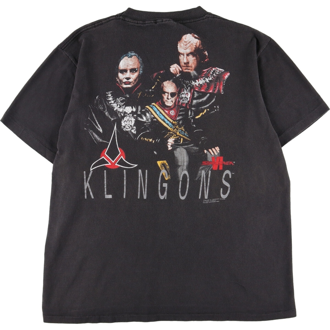 90年代 Changes STAR TREK スタートレック KLINGONS 両面プリント 映画 ムービーTシャツ USA製 メンズL ヴィンテージ /evb002135