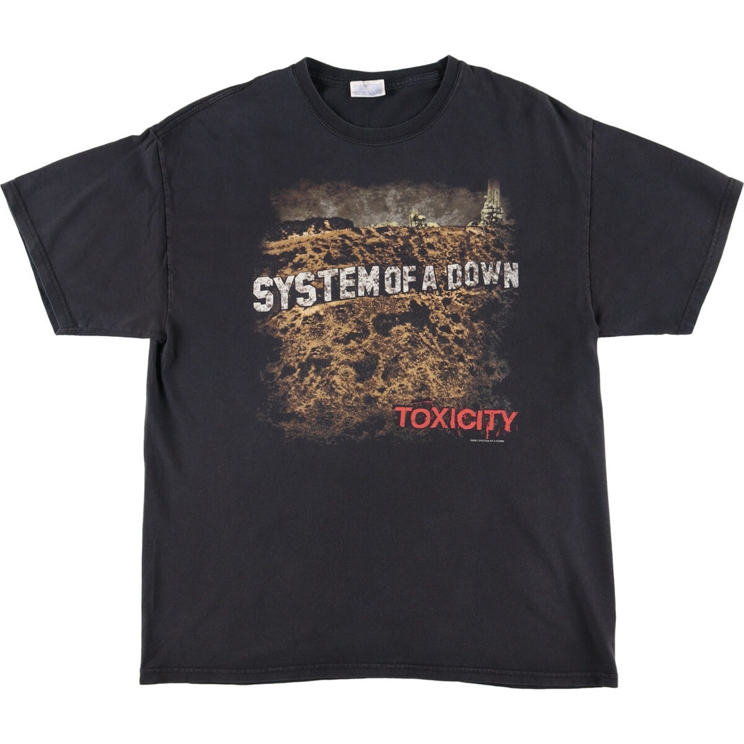 19cm商品名00年代 ヘインズ Hanes SYSTEM OF A DOWN システムオブアダウン アルバム TOXIXITY バンドTシャツ バンT メンズL /evb002147