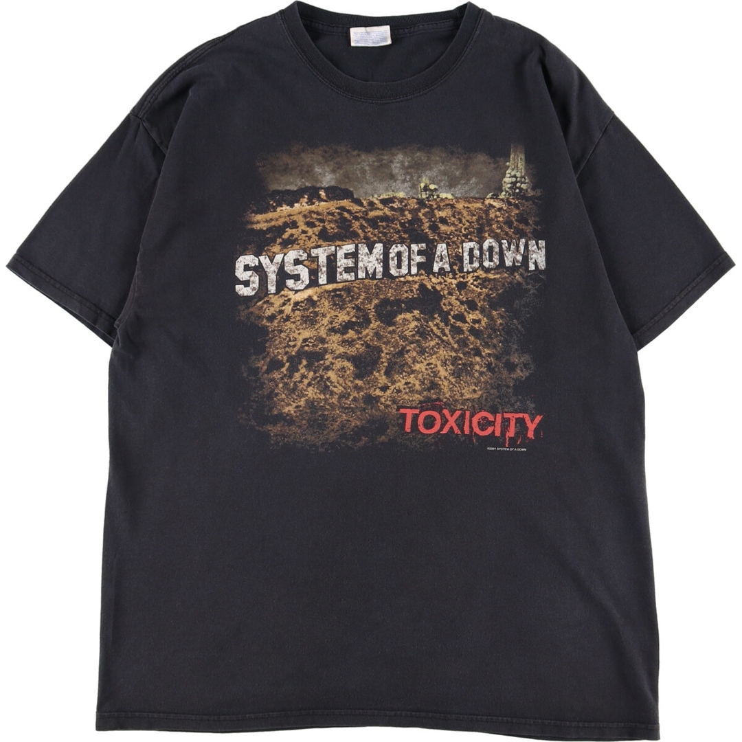 00年代 ヘインズ Hanes SYSTEM OF A DOWN システムオブアダウン アルバム TOXIXITY バンドTシャツ バンT メンズL /evb002147