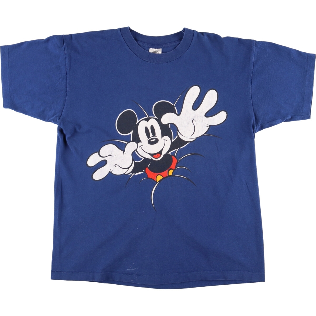 90年代 MICKEY＆CO. MICKEY MOUSE ミッキーマウス 両面プリント キャラクタープリントTシャツ USA製 メンズL ヴィンテージ /evb002158