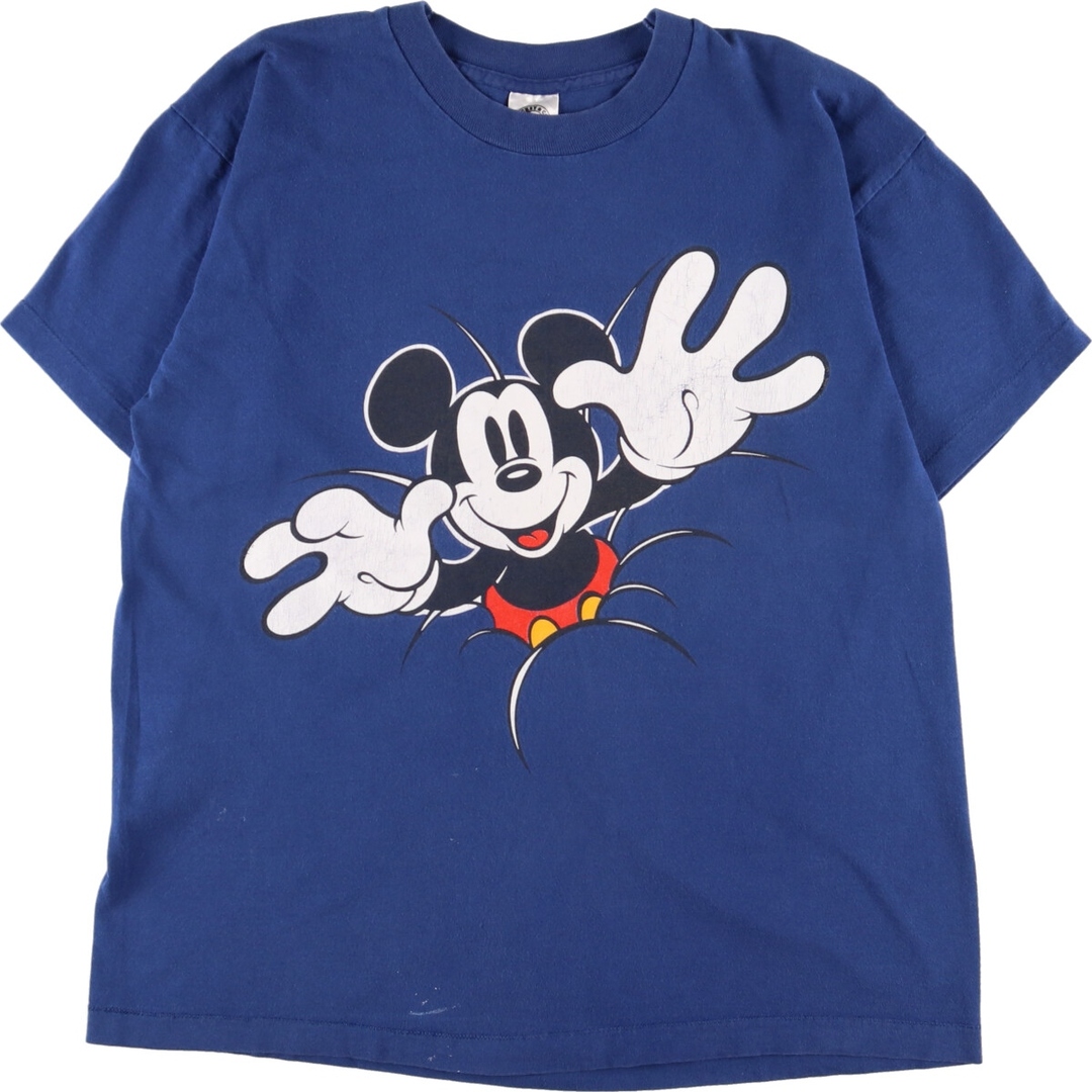 90年代 Sherry's MICKEY MOUSE ミッキーマウス マルチプリント キャラクタープリントTシャツ メンズL ヴィンテージ /evb000742