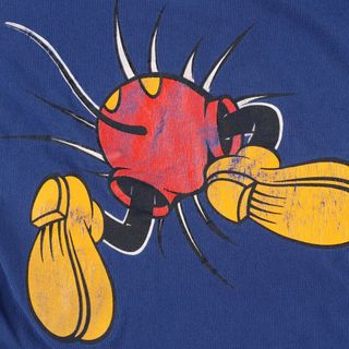 90年代 Sherry's MICKEY MOUSE ミッキーマウス マルチプリント キャラクタープリントTシャツ メンズL ヴィンテージ /evb000742