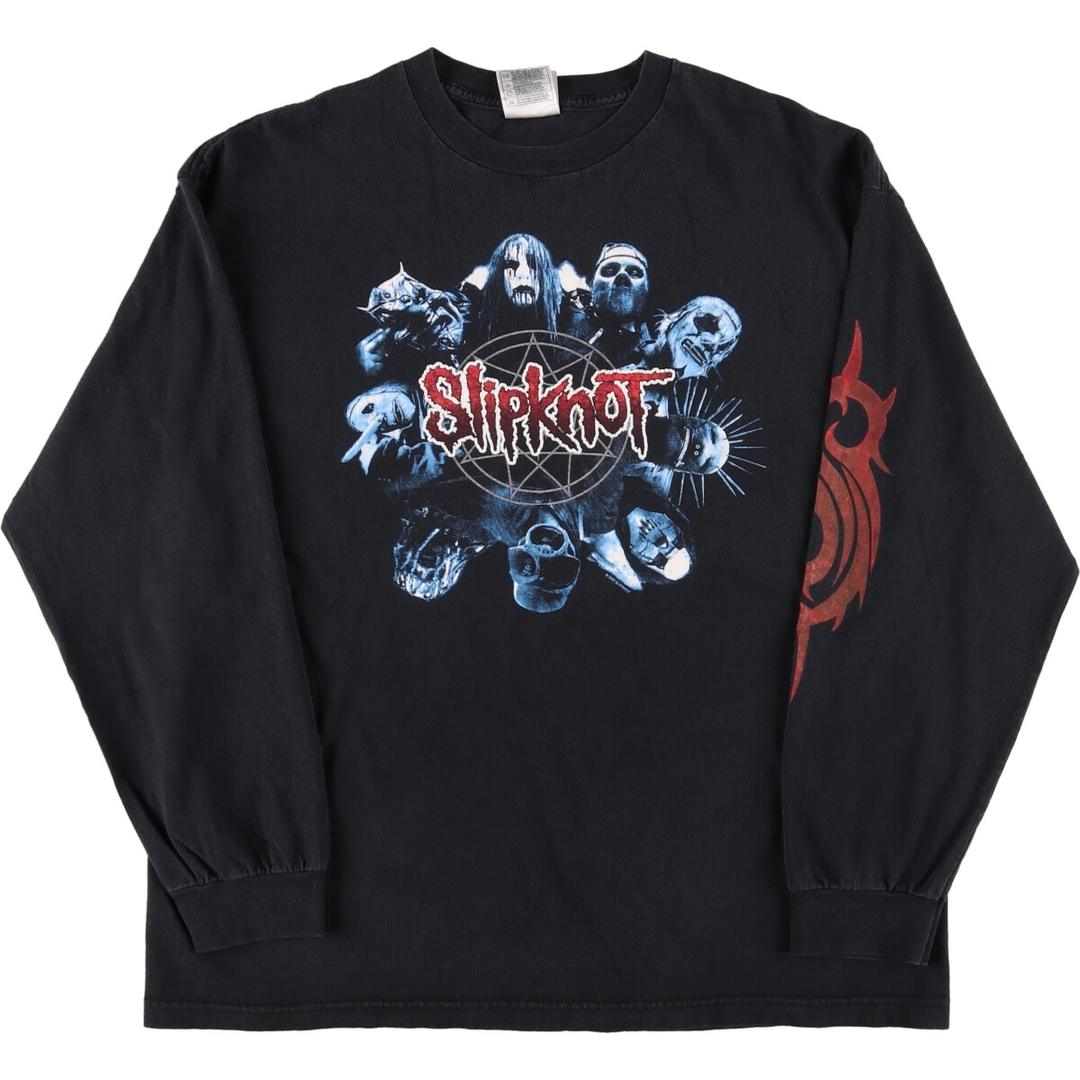 00年代 ALSTYLE APPAREL&ACTIVEWEAR SLIPKNOT スリップノット ロンT バンドTシャツ バンT メンズL /evb002163