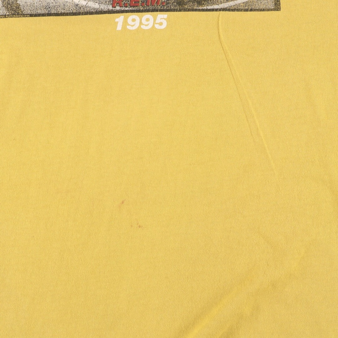 90年代 R.E.M アールイーエム 両面プリント ツアー バンドTシャツ バンT 英国製 メンズXL ヴィンテージ /evb002173