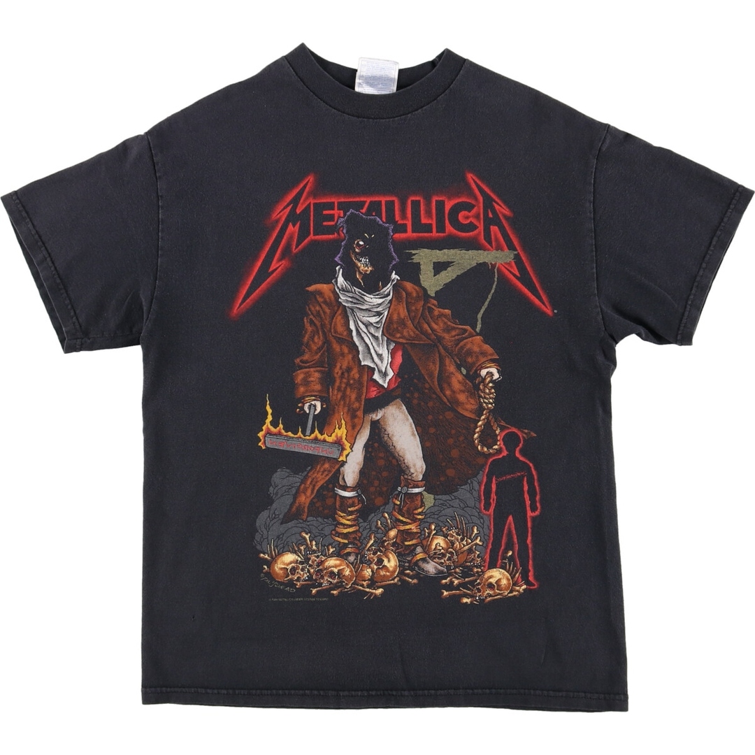 ブラック系黒色柄90年代 TENNESSEE RIVER METALLICA メタリカ THE UNFORGIVEN PUSHEAD パスヘッド バンドTシャツ バンT メンズM ヴィンテージ /evb002189