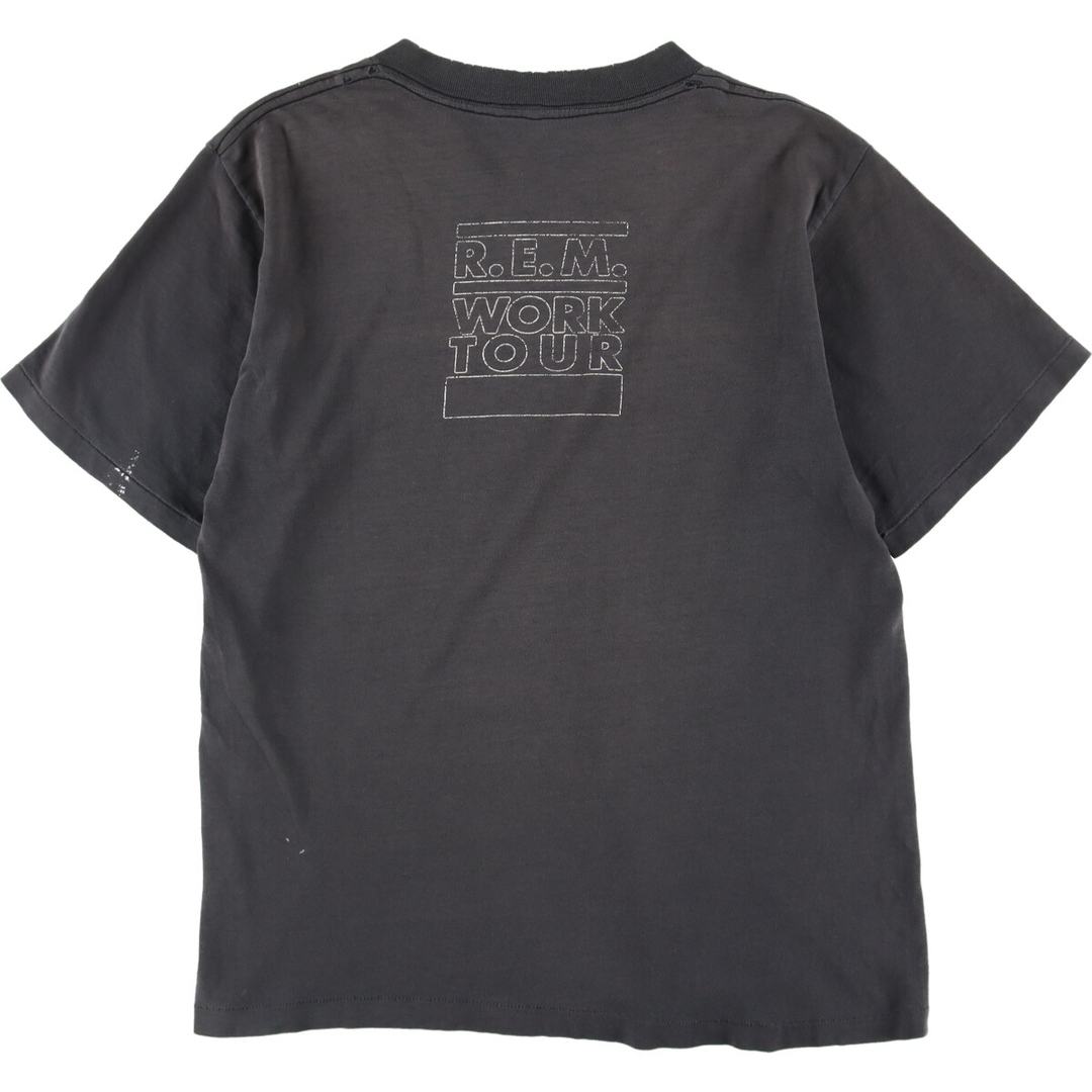 80年代 R.E.M アールイーエム WORK TOUR 両面プリント バンドTシャツ バンT メンズM ヴィンテージ /evb001933