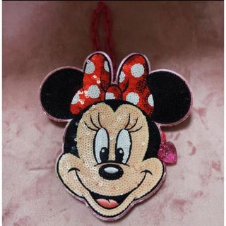 ディズニー(Disney)のディズニー　ミニー　パスケース　ピンク　【美品】(キャラクターグッズ)